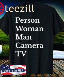 Person Woman Man Camera TV Trump Cognitive Test 2020 T-Shirt