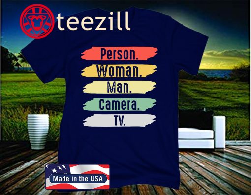 US Person Woman Man Camera TV Funny Trump Shirt