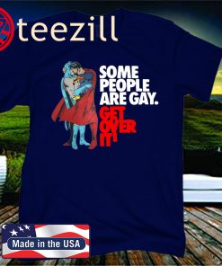 2020 LGBT Superman and Batman kiss some people are gay get over it shirt