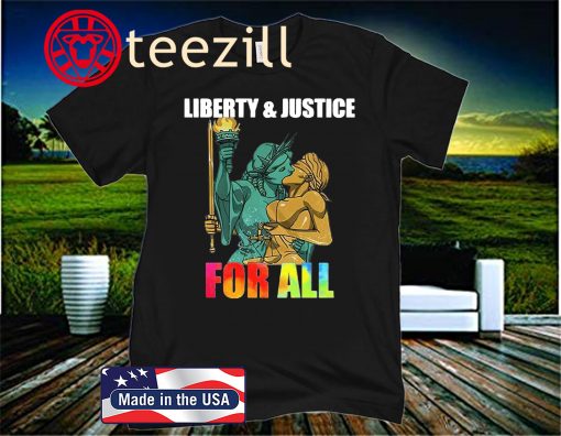 Liberty And Justice For All LGBT Pride Official T-Shirt