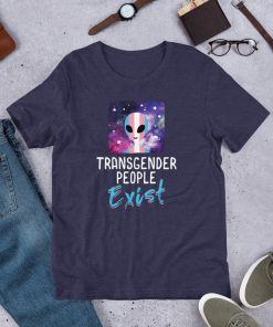 Transgender People Exist LGBT Alien LGBTQ Pride Official Tee Shirt