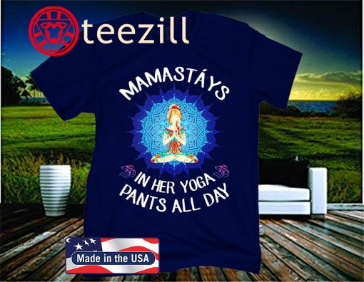 Yoga girl namastays in her yoga pants all day tee shirt