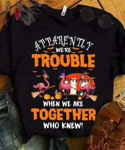 Apparently We're Trouble When We Are Together Who Knew Tee Funny Halloween Pumpkin shirt Gift For Men Women Shirt