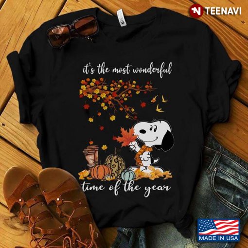 Autumn Snoopy It’s the most wonderful time of the year kids shirt