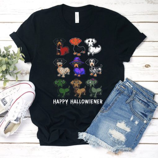 Dachshund Happy Halloweiner Funny Halloween Dogs Lover Gifts Shirt