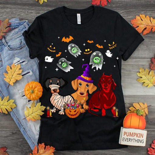 Funny Three Dachshunds Halloween Classic T-shirt