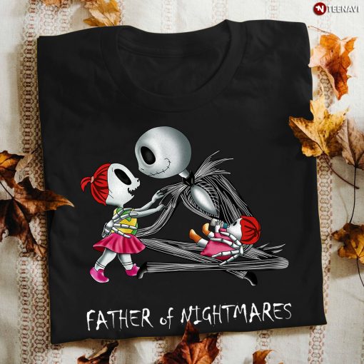 Halloween Jack Skellington Hugs Babies Father Of Nightmares Shirt