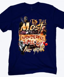 Horror Characters Halloween It’s The Most Wonderful Time Of The Year Blood Classic T-Shirt