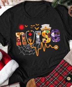 Nurse With Pumpkin Boo Spider Witch Halloween 2020 Shirt