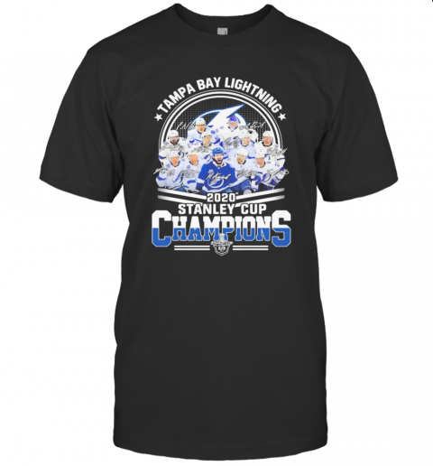 TB Lightning 2020 Stanley Cup Champions Signatures T-Shirt