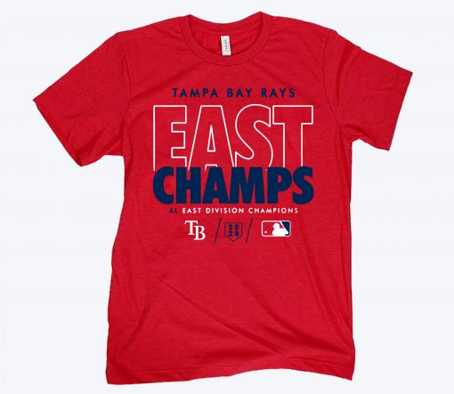 Tampa Bay Rays 2020 AL East Division Champions Tee Shirt