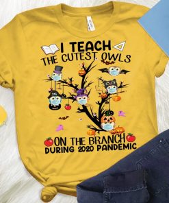 Teacher Teach The Cutest Owls Halloween 2020 School Tree Classic T-Shirt