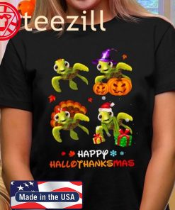 Turtles Happy HalloThanksMas Gift T-Shirt