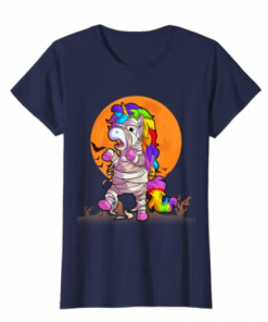 Unicorn Halloween Shirt for Girls Unicorn Lover Gift Mummie Shirt