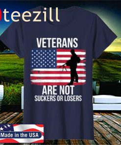 Veterans Are Not Suckers Or Losers Biden 2020 ANTI TRUMP T-Shirt