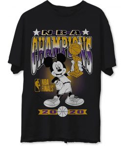 Los Angeles Lakers Junk Food 2020 NBA Finals Champions Mickey Trophy T-Shirt