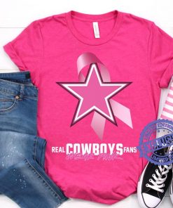 Real cowboys fans wear pink gift tee shirt