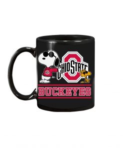 Snoopy Ohio State Buckeyes Black Mug