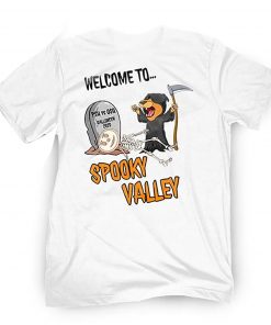 WELCOME TO SPOOKY VALLEY POCKET TEE SHIRT