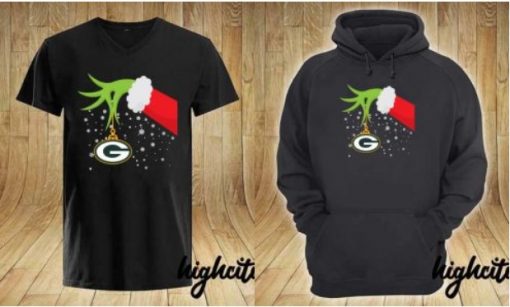 2020 Grinch Hand Green Bay Packers Merry Christmas Shirt