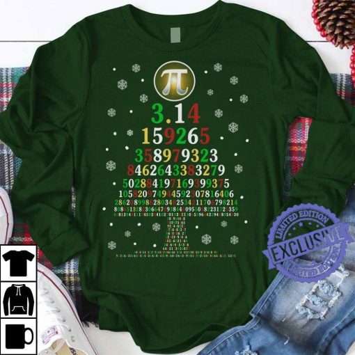 314 159265 358979323 8462643383279 Funny Pi Tree Christmas Shirt