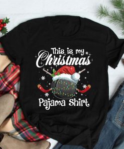 Christmas 2020 T-Shirt, Xmas Ice Hockey Santa T-Shirt, This Is My Christmas Pajamas T-Shirt, Christmas Ice Hockey Shirt