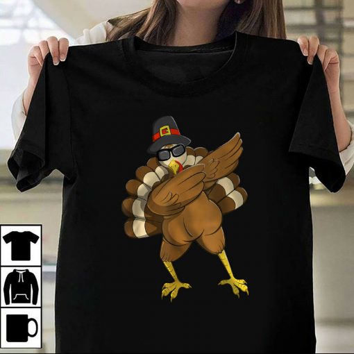 Dabbing Turkey Happy Thanksgiving Day Gifts Family Funny Top Shirt