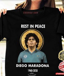Diego Maradona Napoli T-shirt Rest In Peace 1960-2020 Soccer Legend