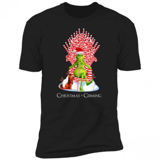 G.rinch Is Coming Candy Cane Throne Funny Christmas Parody T-Shirt