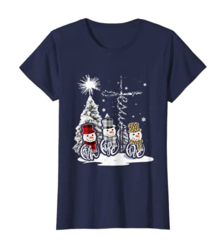 Jesus Faith Hope Love Snowman Funny Xmas 2020 For Christian Shirt