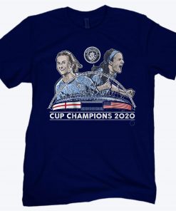 Lavelle & Mewis Man City 2020 Cup Champions T-Shirt