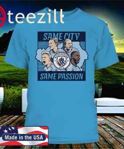 Same City Same Passion Tee Shirt - Licensed by Manchester City