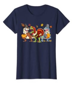 Thanksgiving Dinosaur T-Rex Turkey Rawr Kids Gifts for Boy Shirt