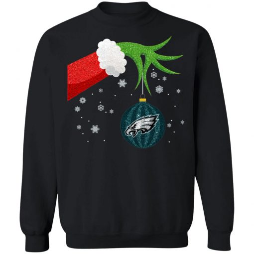 The Grinch Christmas Ornament Philadelphia Eagles Sweatershirt