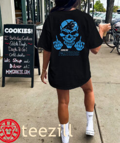 Carolina panthers football skull Tee