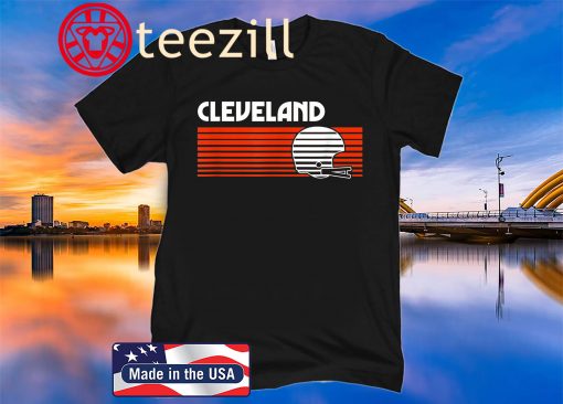 Cleveland Football Helmet Retro Game Day T-Shirts