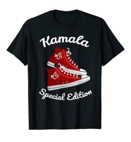 Comma La - Kamala Harris Vintage Sneakers T-Shirt