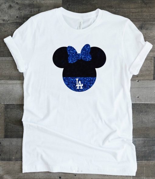 Disney Mickey Minnie Los Angeles Dodgers MLB Tee Shirt