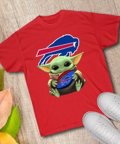 Football Baby Yoda Hug Buffalo Bills NFL Tshirt Design Made in CAD & USA