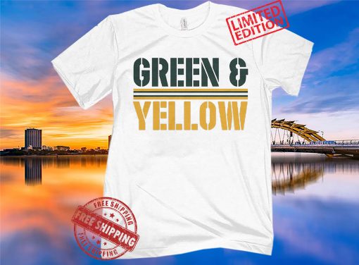 Green and Yellow Shirt Green Bay Football