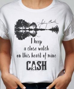 Guitar Lake Johnny Cash Signature I Walk The Line I Keep A Close Tee Shirt