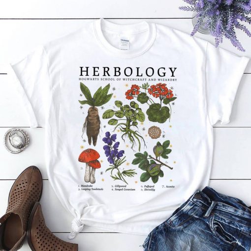 Harry Potter Herbology Plants Shirt, Herbology Shirt, Herbology Plants, Gardening, Botanical, Plant Lover, Wizard