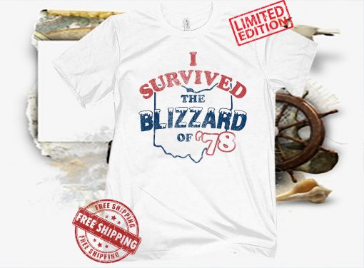 I SURVIVED THE BLIZZARD OF 78' TEE SHIRT