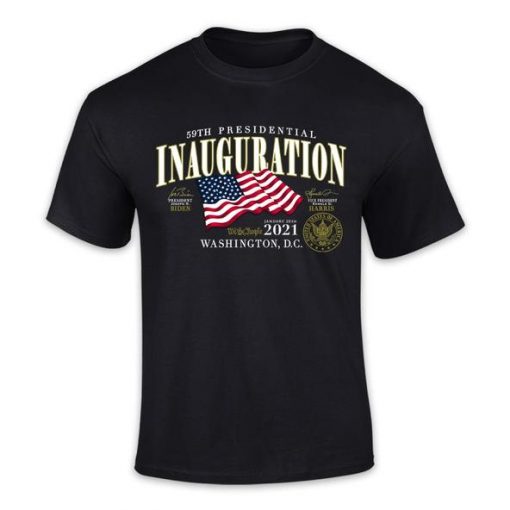 Inaugural Wavy Flag Biden-Harris Tee Shirt 2021