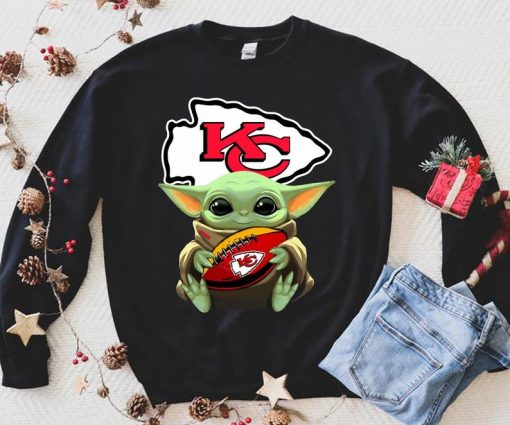 Kansas City Chiefs Baby Yoda Star Wars The Mandalorian The Child First Memories Floating Football Team Dad Mon Kid Fan Gift 2021 Shirt