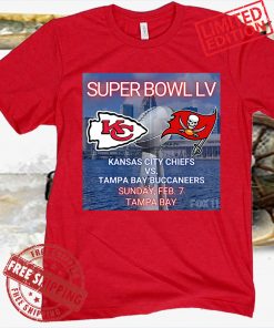 Kansas City Chiefs vs Tampa Bay Buccaneers Super Bowl 2021 Poster Tee