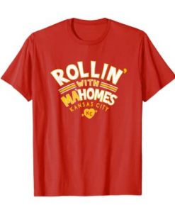 Kansas City Red Rollin' With Ma'homes KC Retro Styled Kc Fans Shirt