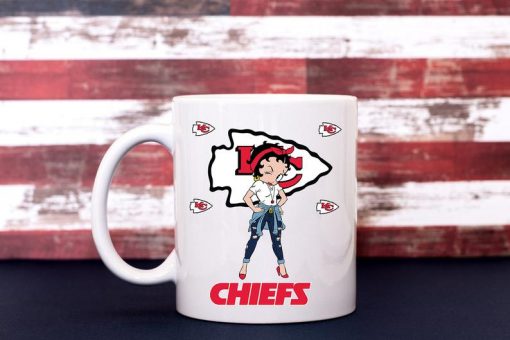 Kc Kansas City Chiefs Betty Boop Coffee Mug Cup
