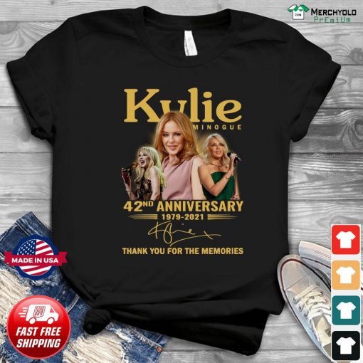 Kylie Minogue 42nd Anniversary 1979 2021 Thank You For The Memories Signature Tee Shirt