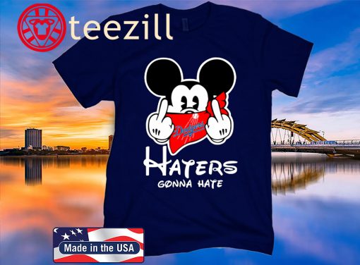 L.A Haters Gonna Hate Mickey Mouse Disney Baseball Tee Shirt